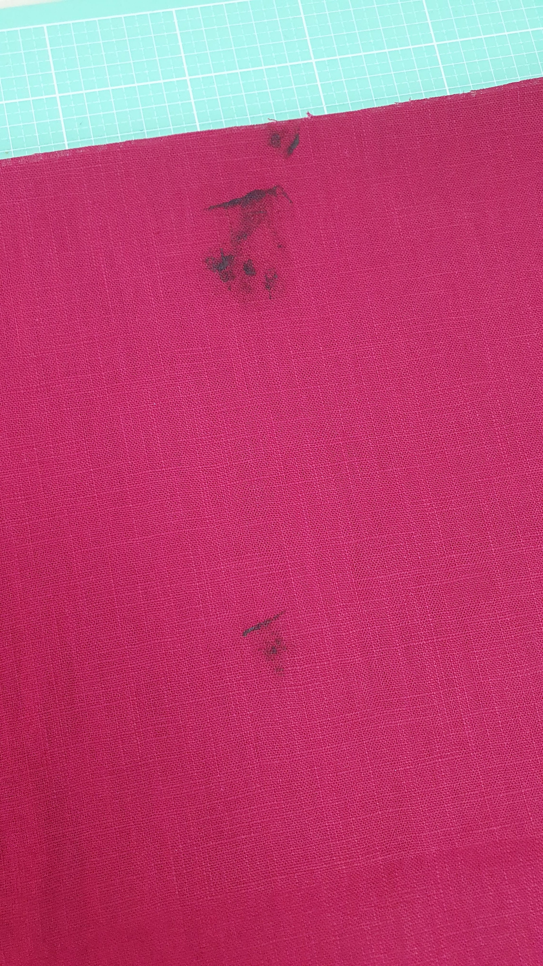 B-Ware 51 cm Leinen, uni, gewaschen, bordeaux