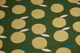 Alpenfleece mit Äpfeln, dunkelgrün, 0,5 m