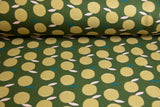Alpenfleece mit Äpfeln, dunkelgrün, 0,5 m
