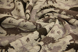 Alpenfleece mit Dinosauriern, meliert, grau, 0,5 m