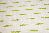Alpenfleece mit Krokodilen, natur meliert, 0,5 m