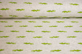 Alpenfleece mit Krokodilen, natur meliert, 0,5 m