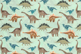 Badeanzugstoff, Bade Jersey, Swimwear, UPF50, Dinosaurier, hellgrün, 0,5 m