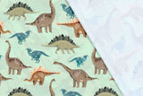 Badeanzugstoff, Bade Jersey, Swimwear, UPF50, Dinosaurier, hellgrün, 0,5 m