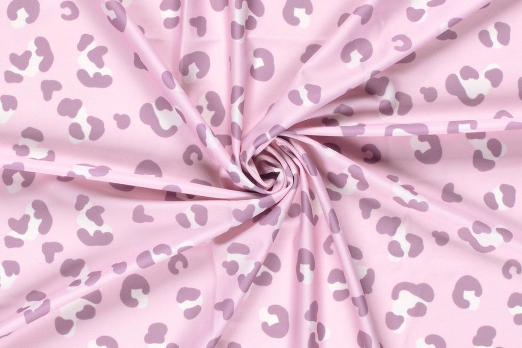 Badeanzugstoff, Bade Jersey, Swimwear, UPF50, Leoprint, lila, 0,5 m