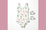 Badeanzugstoff, Bade Jersey, Swimwear, UPF50, Meerjungfrau, wollweiß, 0,5 m