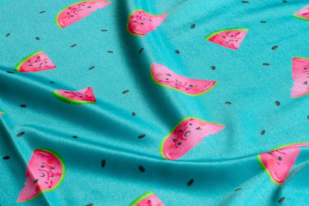 B-Ware 47 cm Badeanzugstoff, Bade Jersey, Swimwear, UPF50, Melone, petrol
