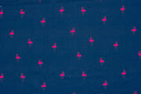 Badeshorts Stoff, Badehosenstoff, Swimwear, Flamingos, marine, 0,5 m