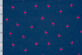 Badeshorts Stoff, Badehosenstoff, Swimwear, Flamingos, marine, 0,5 m
