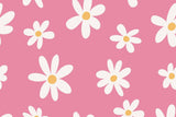 Baumwolle, Popeline mit Blumen, rosa, 0,5 m