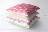Baumwolle, Popeline mit Blumen, rosa, 0,5 m