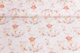 Baumwolle, Popeline, Prinzessin, Regenbogen, Einhorn, weiß, 0,5 m