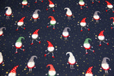 Baumwollwebware Wichtel, Weihnachten, dunkelblau, 0,5 m