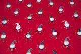 Baumwollwebware Wichtel, Weihnachten, rot, 0,5 m