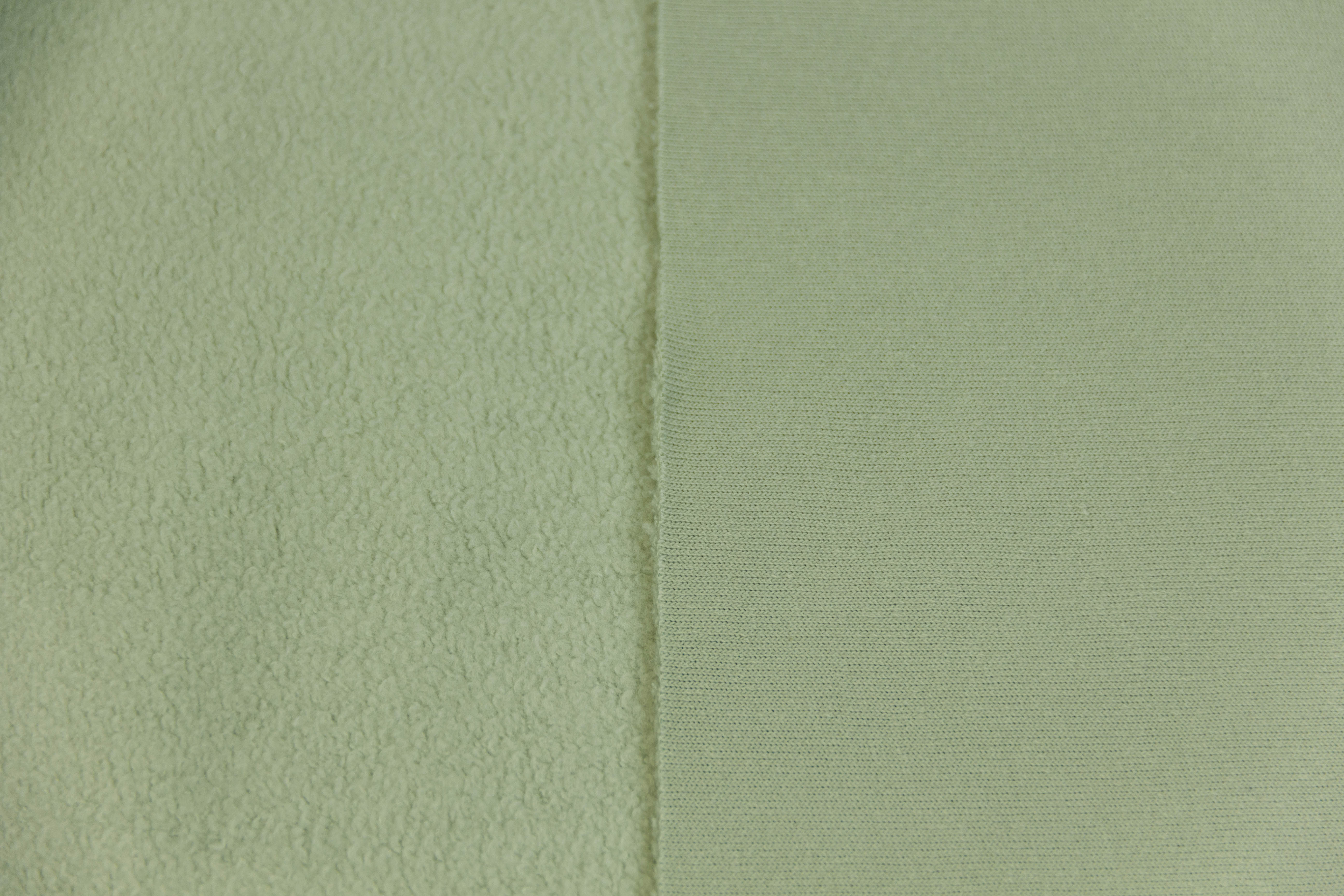 Restmenge 27 cm leichtes Baumwollfleece, mint