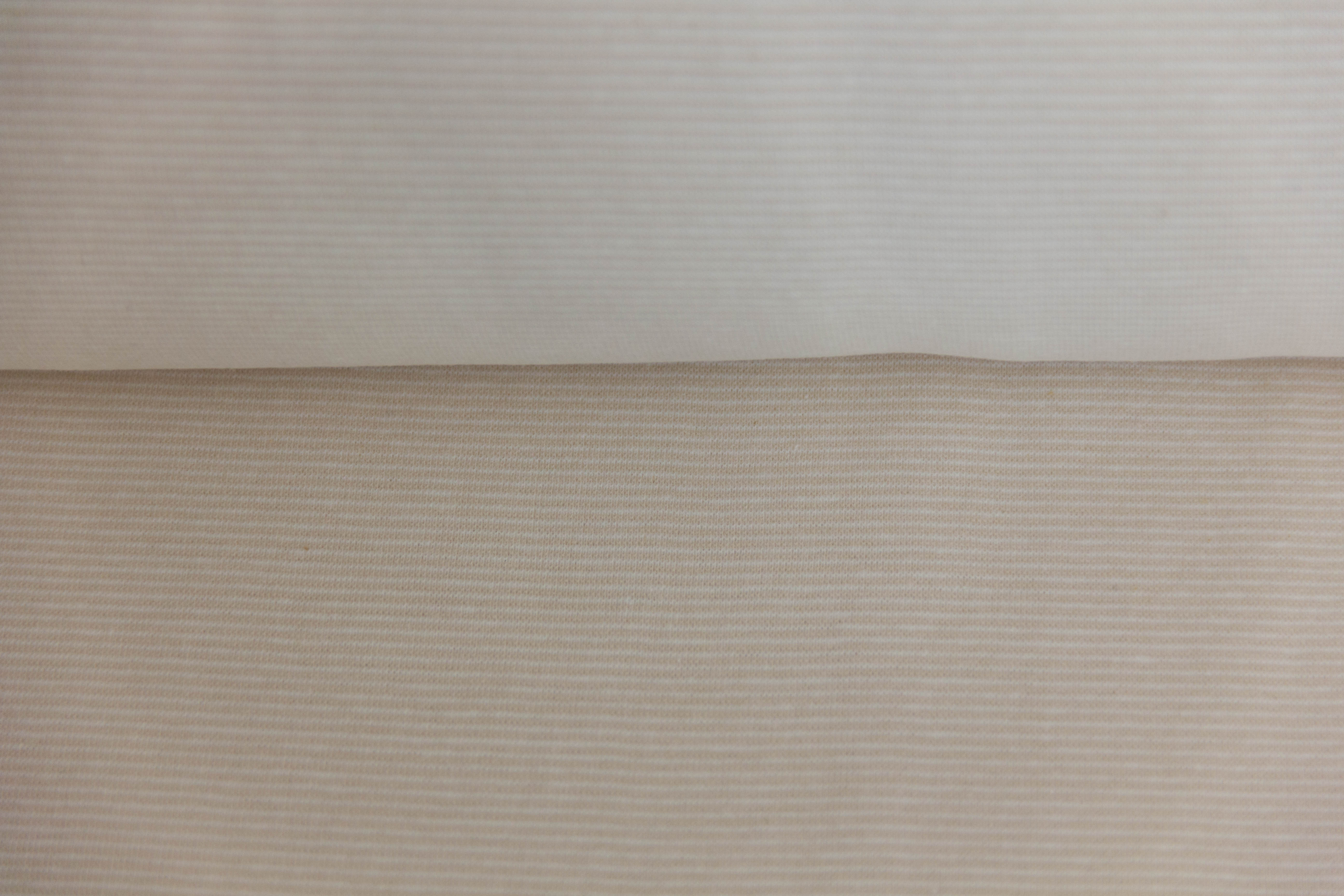 Bündchen gestreift, hellbeige, ecru, 0,5 m