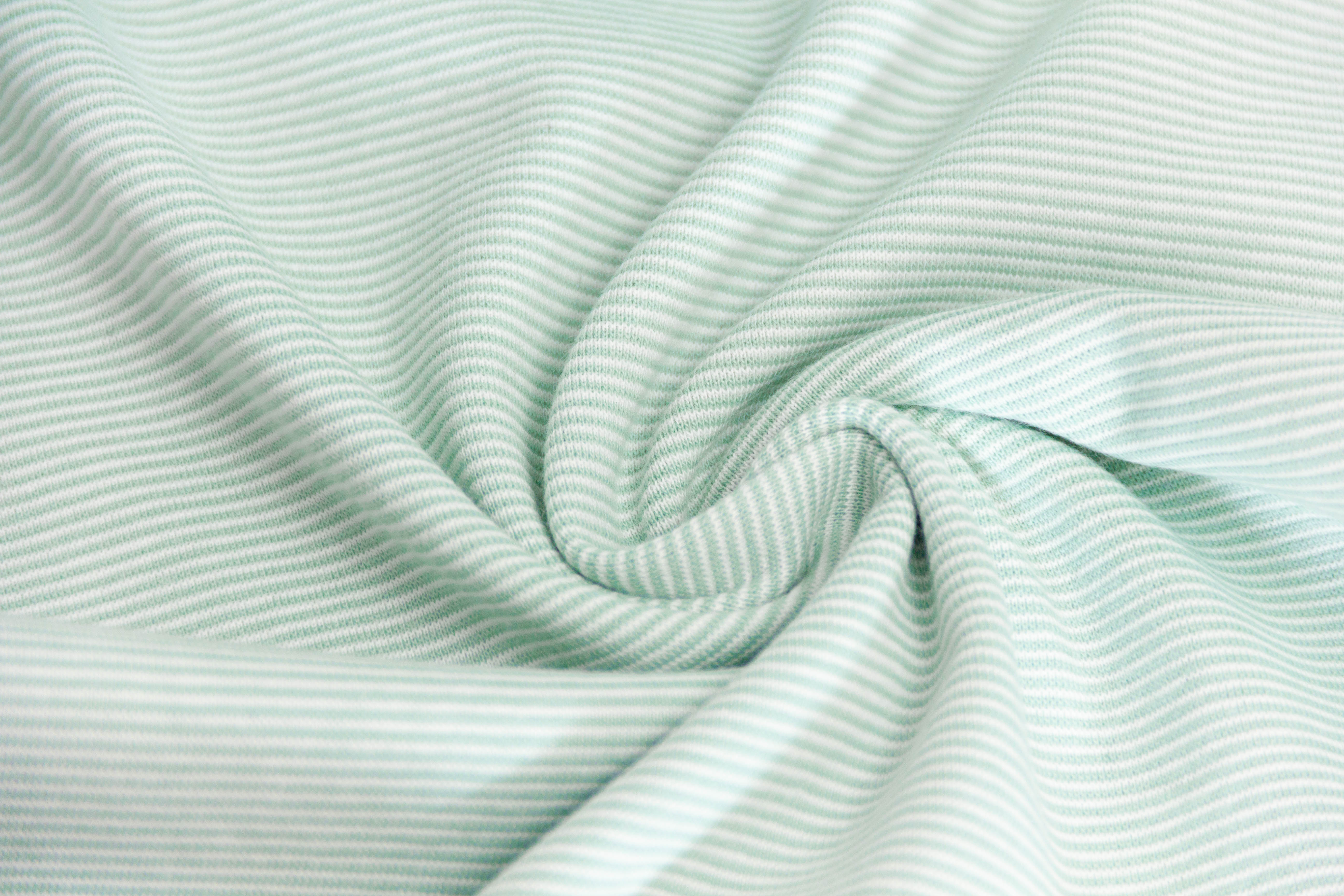 Bündchen gestreift, mint, ecru, 0,5 m
