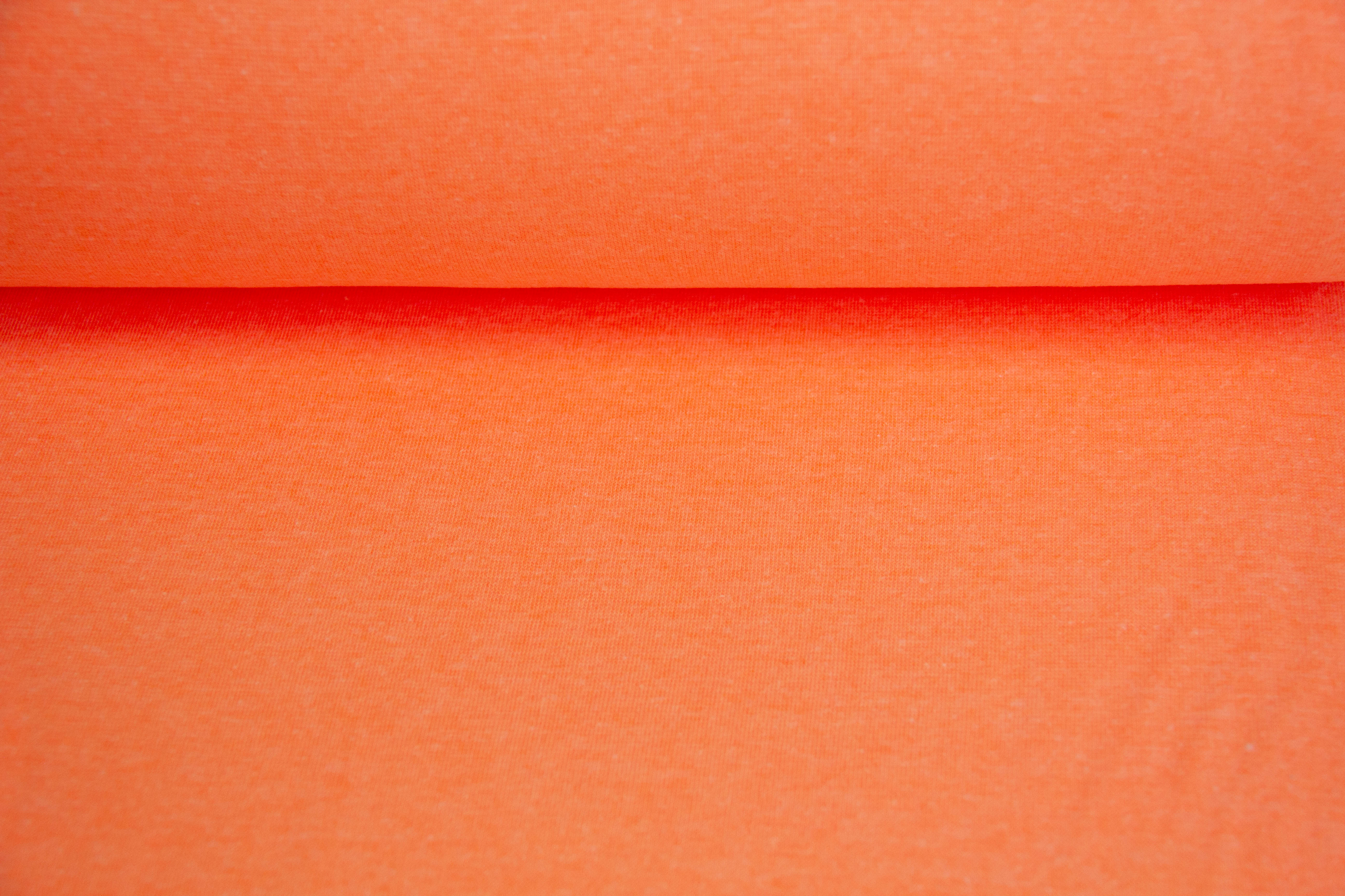 Bündchen, Strickschlauch, schmal, neon orange, 0,5 m