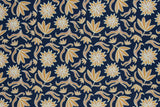 Canvas, Baumwolle, Retro Flowers by Emjo Design, Swafing, dunkelblau, 0,5 m