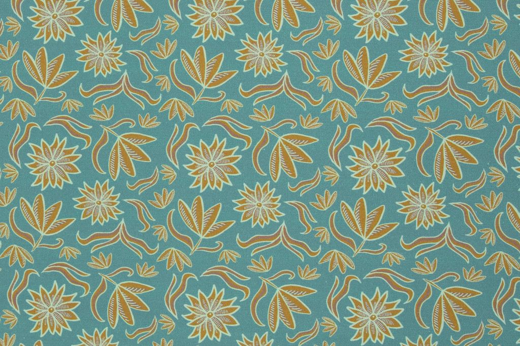 Canvas, Baumwolle, Retro Flowers by Emjo Design, Swafing, mint, 0,5 m