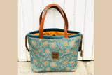 Canvas, Baumwolle, Retro Flowers by Emjo Design, Swafing, mint, 0,5 m