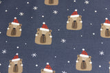 Canvas mit Bären, Weihnachten, dunkelblau, Fräulein von Julie, FVJ-3143, 0,5 m