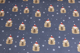 Canvas mit Bären, Weihnachten, dunkelblau, Fräulein von Julie, FVJ-3143, 0,5 m