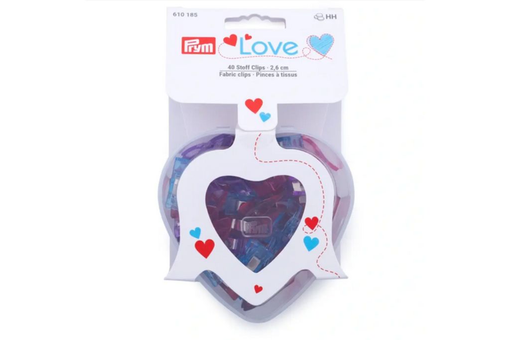 Stoffclips 2,6cm, Herzbox, 40 Stück, Prym Love, Art. 610185