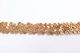 Elastisches Paillettenband, 20mm, bronze, 0,5 m