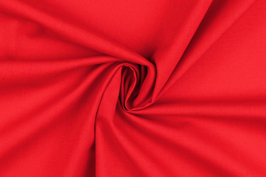 Baumwollwebware, Fahnentuch, uni, rot, 0,5 m