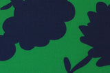 B-Ware 52 cm Viskose Webware, "Happy Flowers", grün