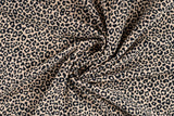 French Terry, Animal Print, Leo, beige, schwarz, 0,5 m