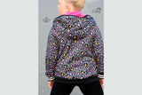 Stretch Sweat Leo Design, Fräulein von Julie, angeraut, anthrazit, 0,5 m
