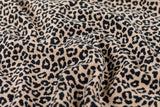 French Terry, Animal Print, Leo, beige, schwarz, 0,5 m