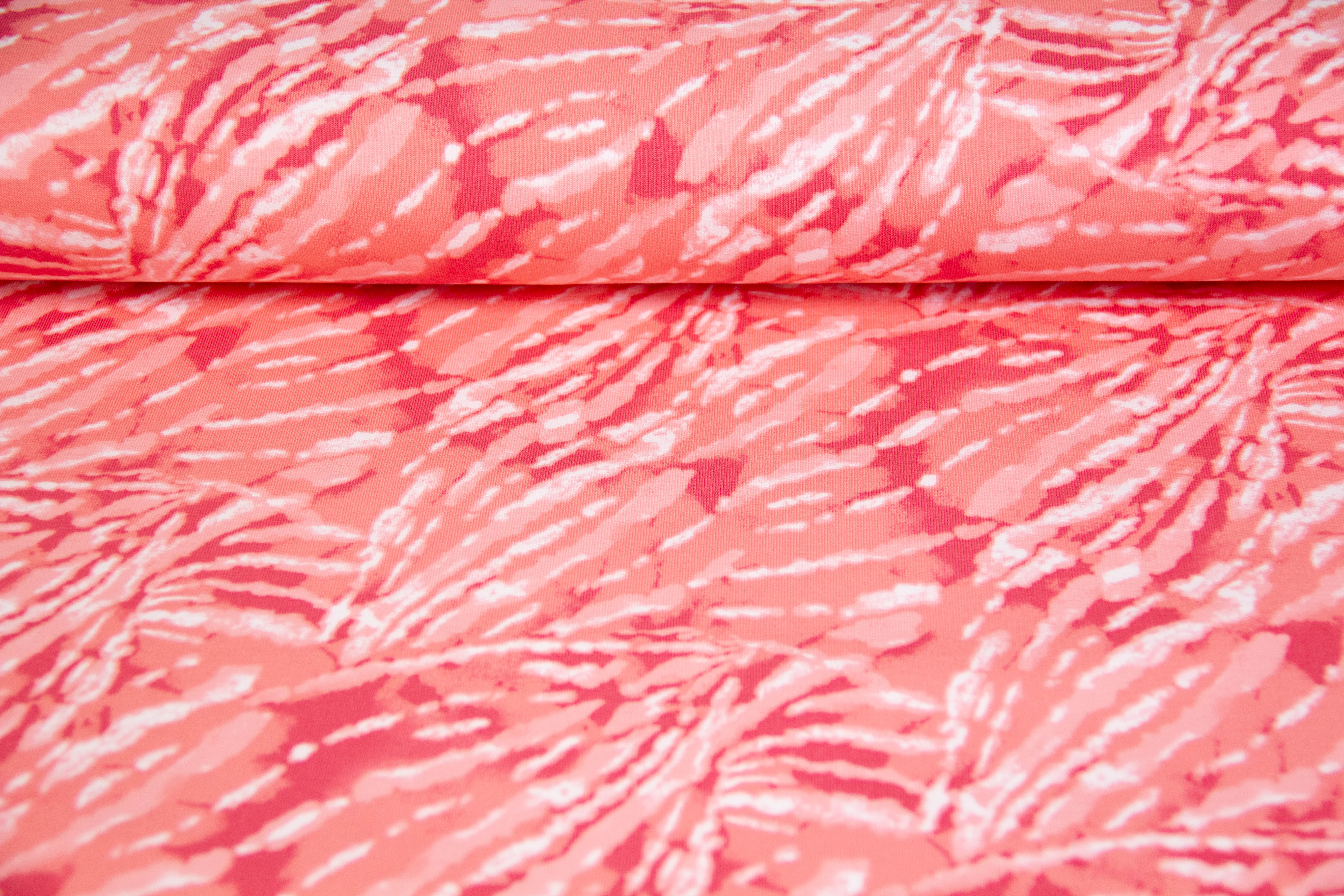 French Terry Batik, koralle, pink, 0,5 m