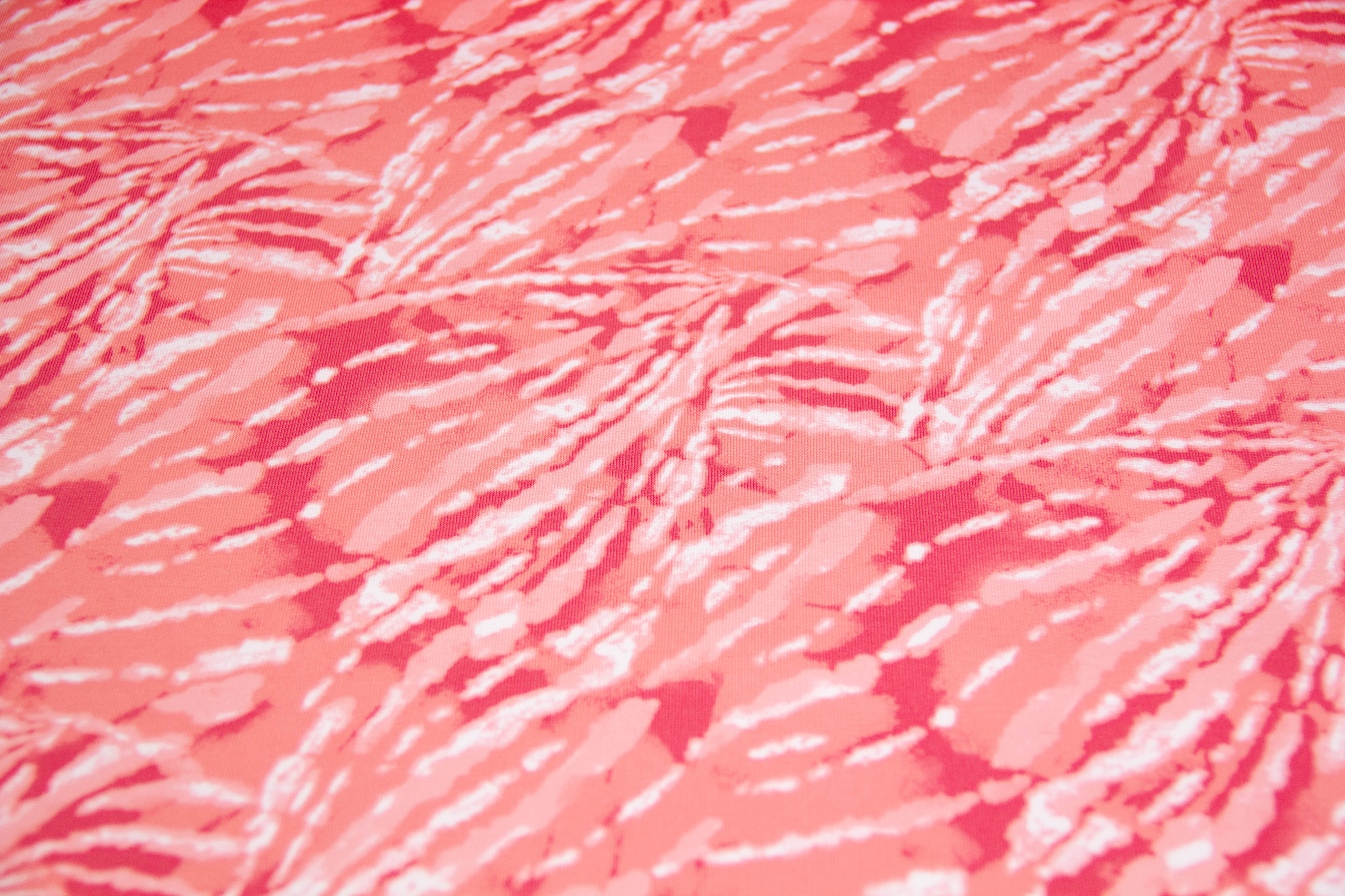 French Terry Batik, koralle, pink, 0,5 m