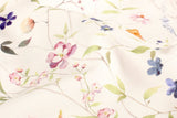 Stoffpaket French Terry + Bündchen mit Sommerblumen, wollweiß, bordeaux