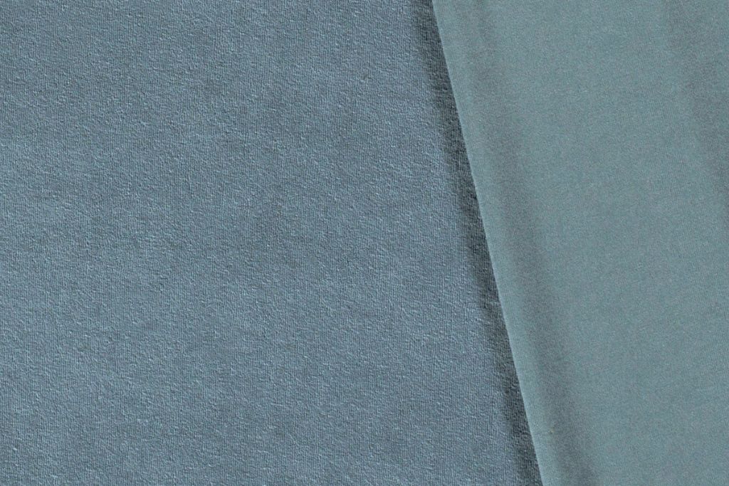 Frottee Jersey, Stretch Frottee, rauchblau, 0,5 m
