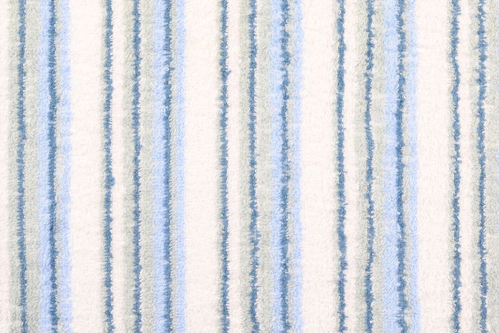 Frottee, Baumwolle, mit Streifen, blau, weiß, 0,5 m