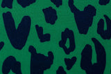 Restmenge 35 cm Viskose Webware, "Happy Leo", grün