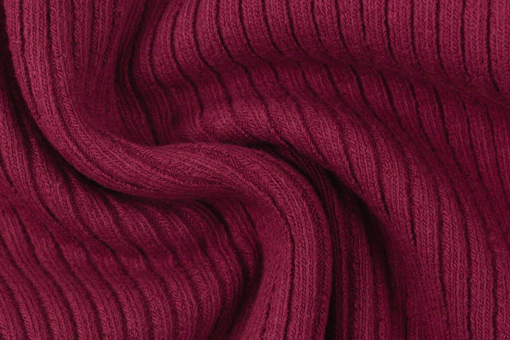 Grobstrickbündchen "Heiko", Strickschlauch, burgundy, 0,5 m