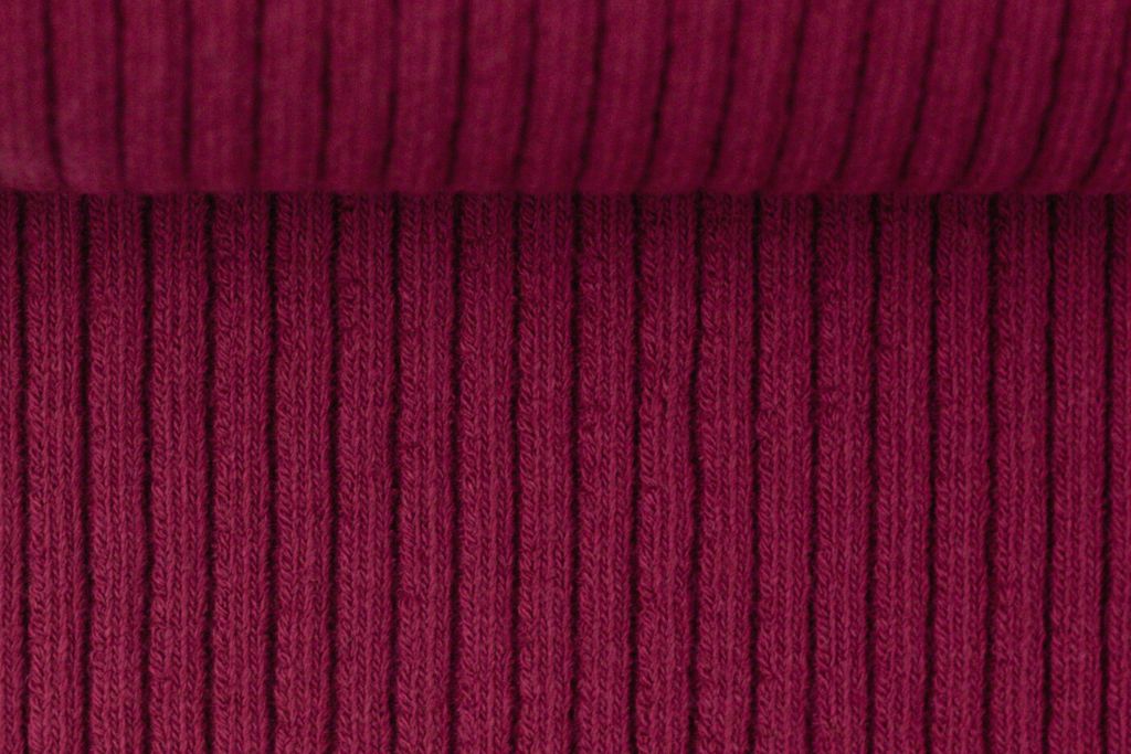 Grobstrickbündchen "Heiko", Strickschlauch, burgundy, 0,5 m