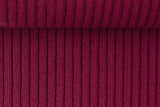 Grobstrickbündchen "Heiko", Strickschlauch, burgundy, 0,5 m