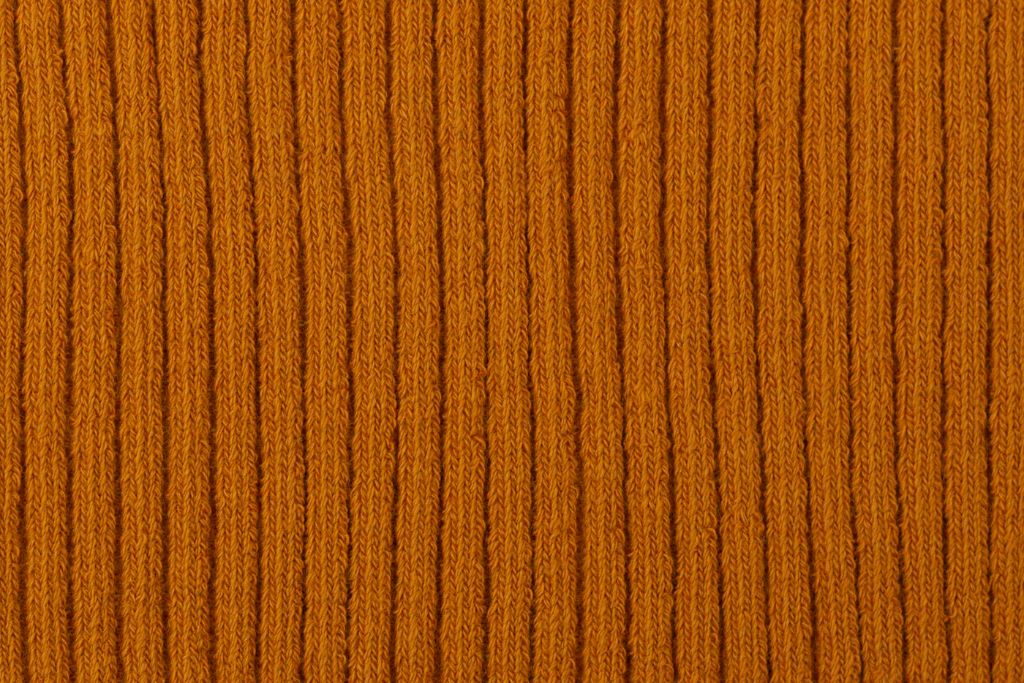 Restmenge 24 cm Grobstrickbündchen "Heiko", Strickschlauch, ocker