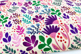 Viskose Webware, "In full bloom" by Emjo-Design, Swafing, Blumen, naturweiß, 0,5 m