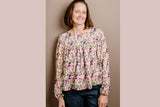 Viskose Webware, "In full bloom" by Emjo-Design, Swafing, Blumen, naturweiß, 0,5 m