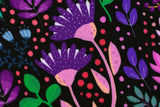 Viskose Webware, "In full bloom" by Emjo-Design, Swafing, Blumen, schwarz, 0,5 m