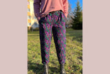 Viskose Webware, "In full bloom" by Emjo-Design, Swafing, Blumen, schwarz, 0,5 m