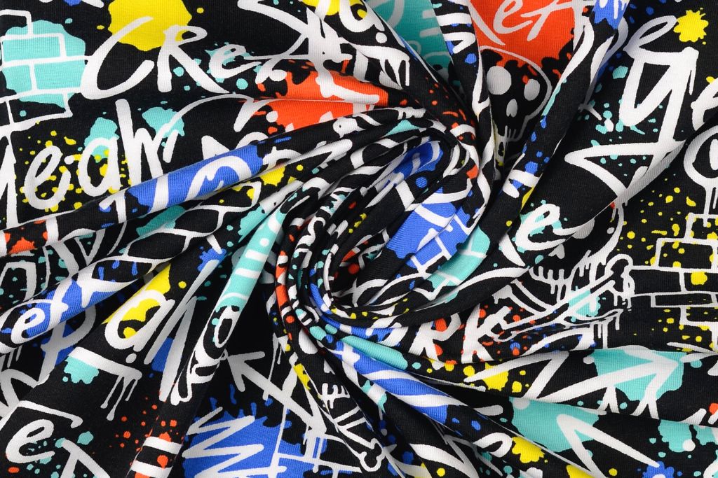 Jersey Graffiti, schwarz, 0,5 m