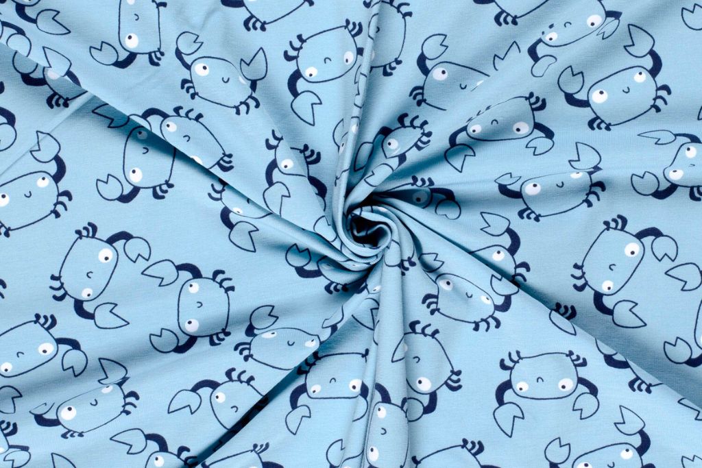Jersey mit Krebsen, blau, 0,5 m